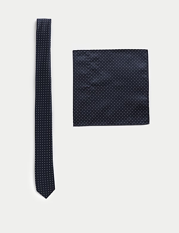 Kids' Spotted Tie & Pocket Square - KG