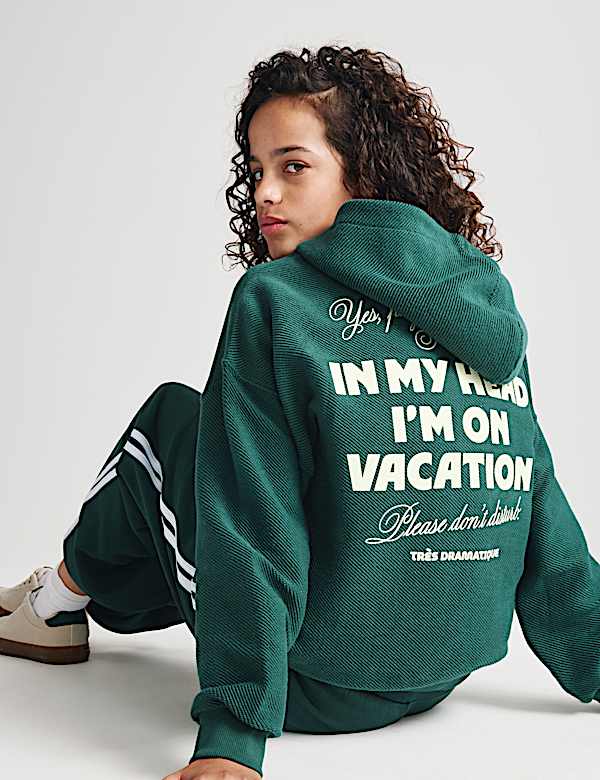 2 Pack Cotton Rich Slogan Zip Hoodies (6-16 Yrs) - LT
