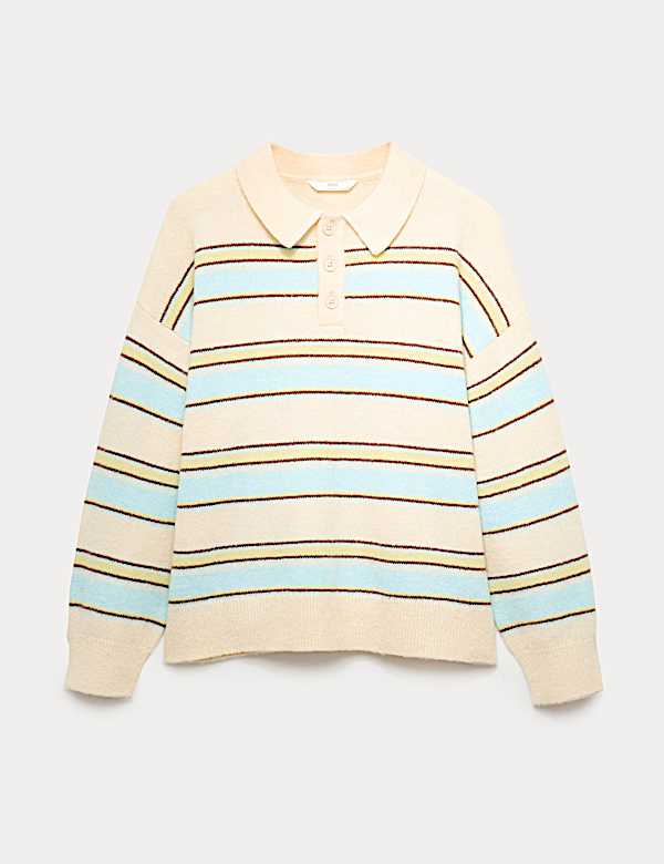 Rugby Style Striped Knitted Jumper (6-16 Yrs) - AT