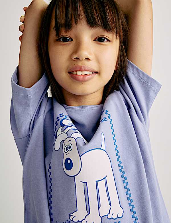 Pure Cotton Wallace & Gromit&trade; T-Shirt (6-16 Yrs) - AU