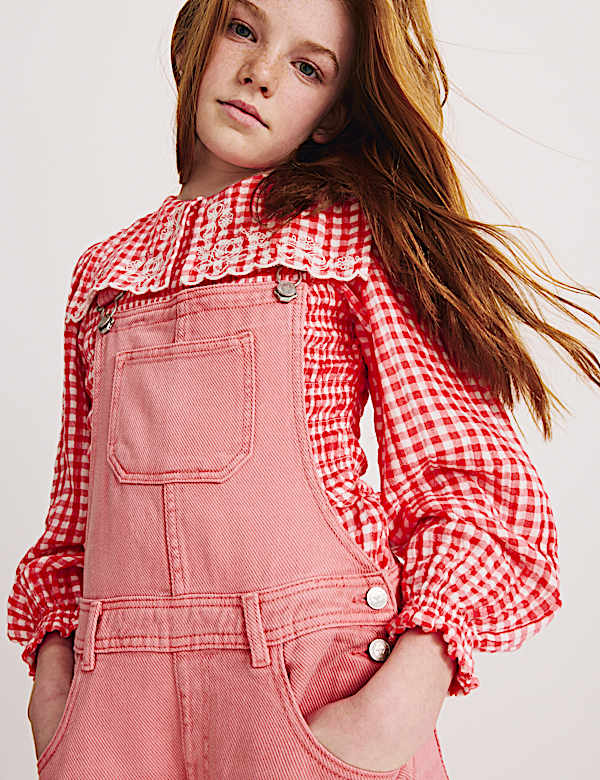 Ogrodniczki z beczkową nogawką 100% bawełny (2&ndash;16 lat) - PL