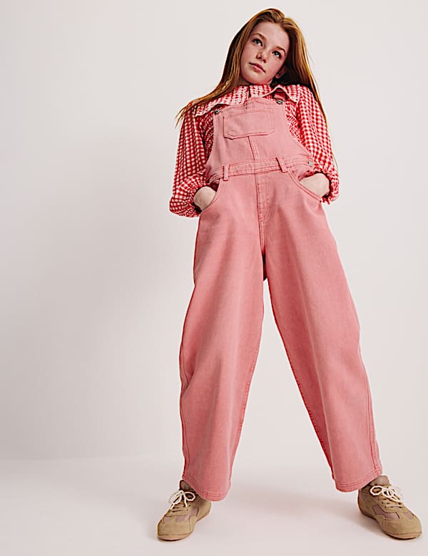 Ogrodniczki z beczkową nogawką 100% bawełny (2&ndash;16 lat) - PL