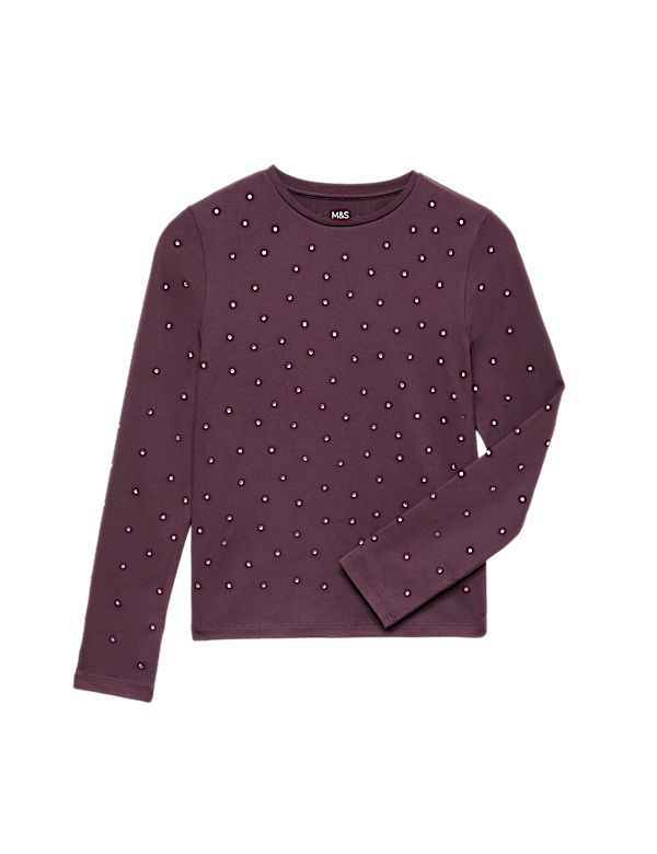 Diamant&eacute; Long Sleeve Top (6-16 Yrs)