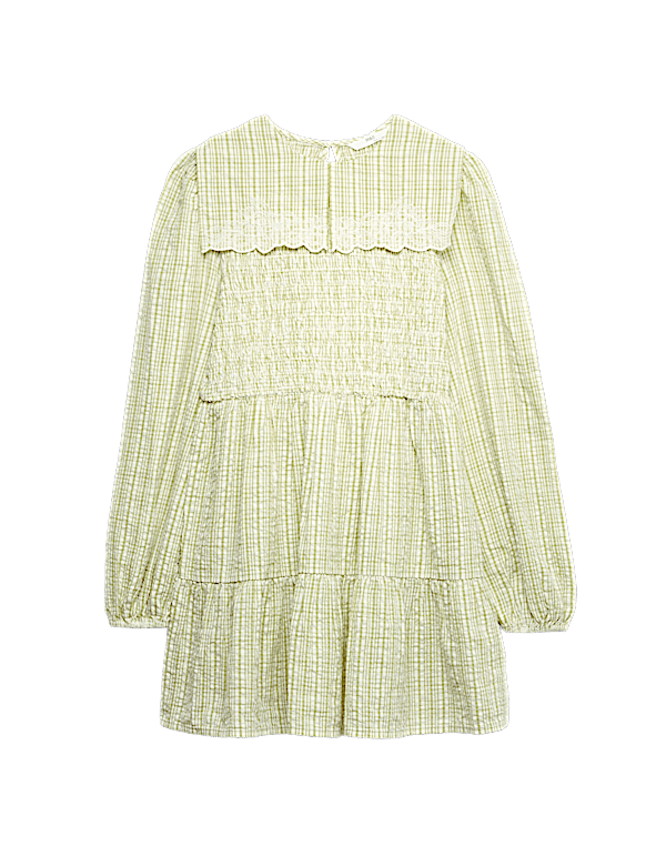 Pure Cotton Checked Dress (6-16 Yrs)