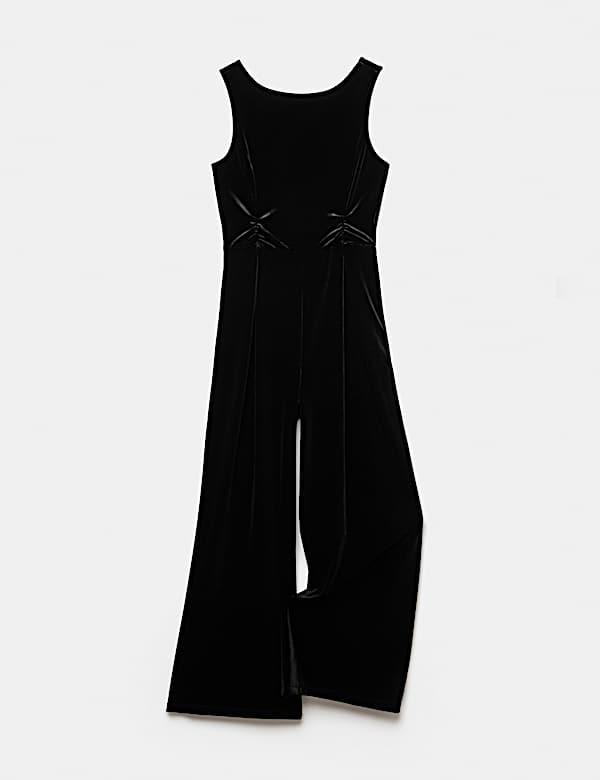 Velvet Wide Leg Pull On Jumpsuit