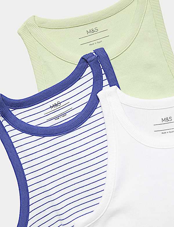 3 Pack Cotton Rich Vests (6-16 Yrs)