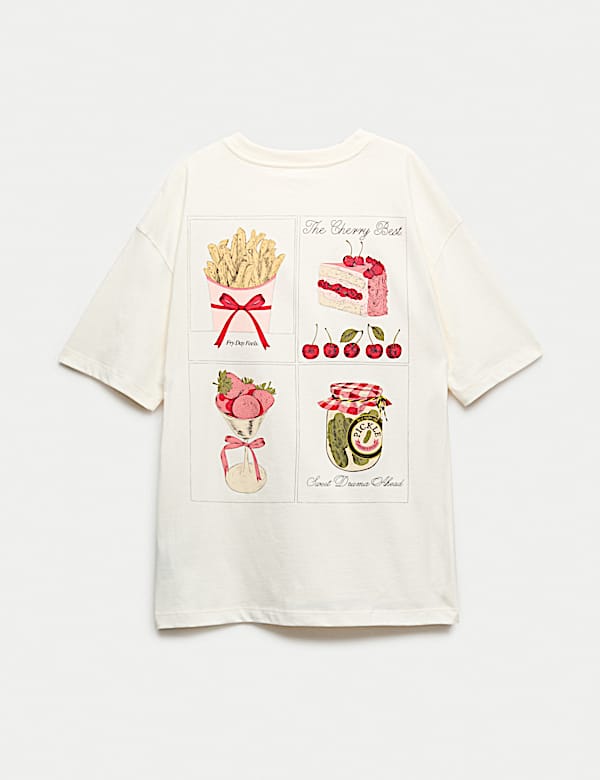 Pure Cotton Food Graphic T-Shirt (6-16 Yrs)