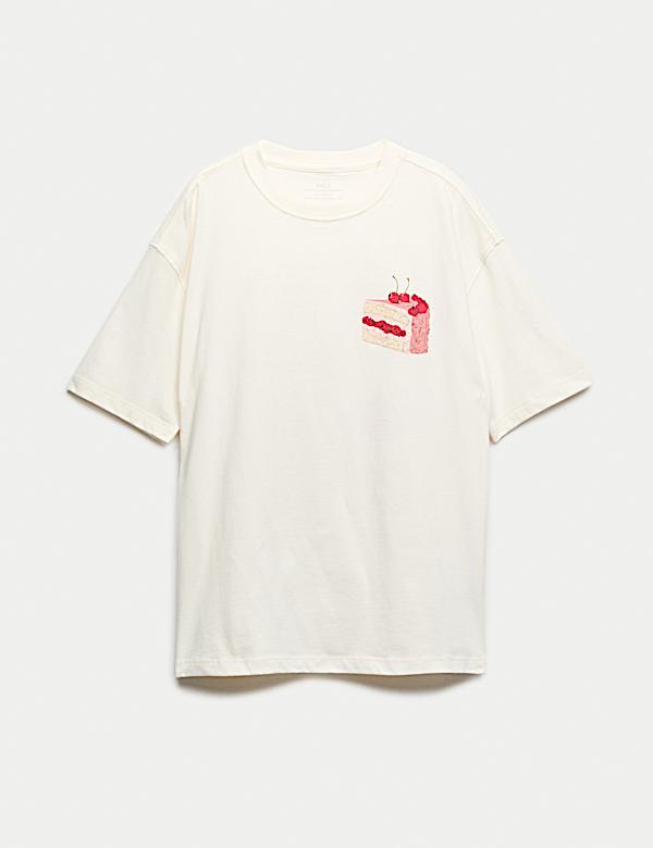 Pure Cotton Food Graphic T-Shirt (6-16 Yrs)