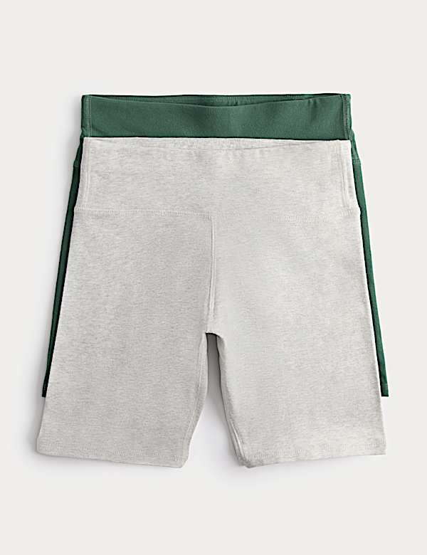 2 Pack Cotton Rich Cycling Shorts (6-16 Yrs)