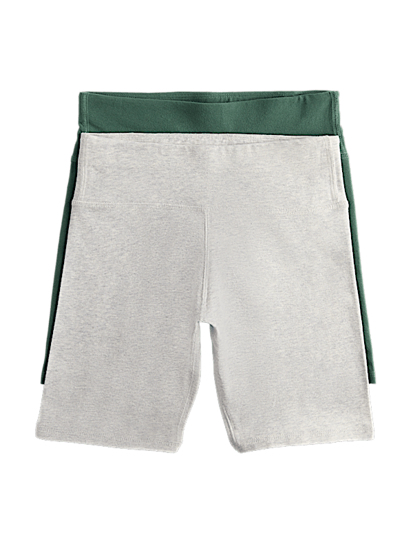 2 Pack Cotton Rich Cycling Shorts (6-16 Yrs)