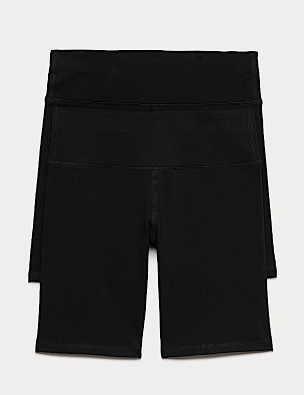 2 Pack Cotton Rich Cycling Shorts (6-16 Yrs)
