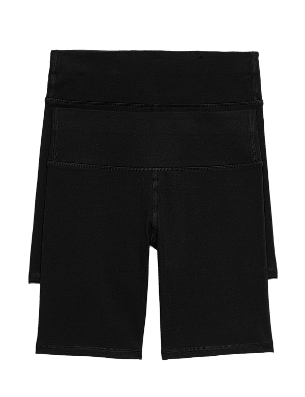 2 Pack Cotton Rich Cycling Shorts (6-16 Yrs)