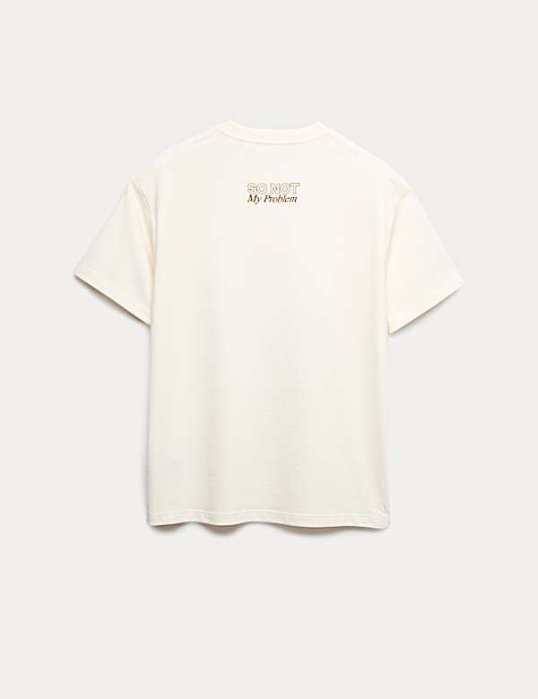 Pure Cotton Diamante Graphic T-Shirt (6-16 Yrs)