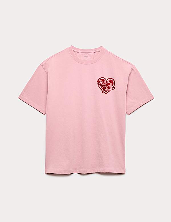 Pure Cotton New York Graphic T-Shirt (6-16 Yrs)