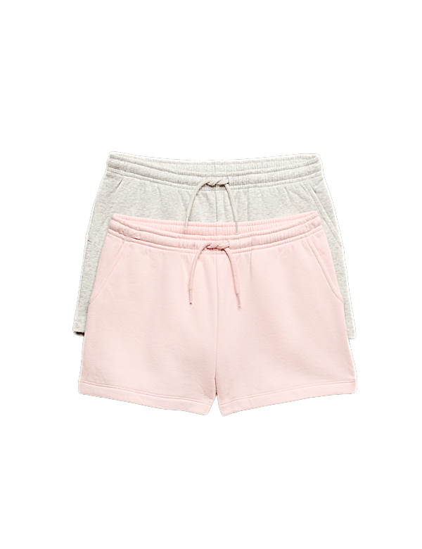2pk Cotton Rich Jogger Shorts (6-16 Yrs)
