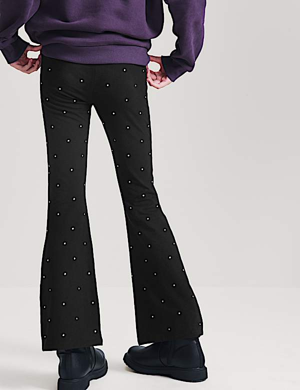 Cotton Rich Studded Kickflare Legging