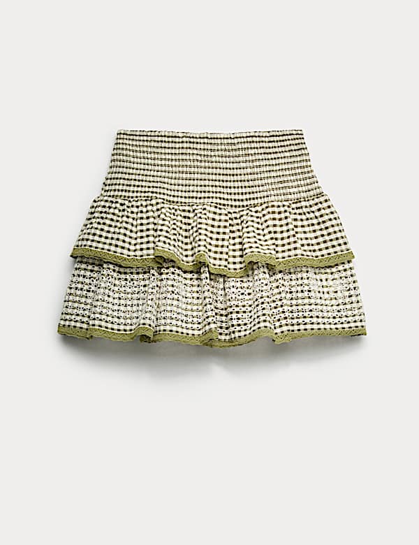 Cotton Rich Checked Rara Skirt (6-16 Yrs)