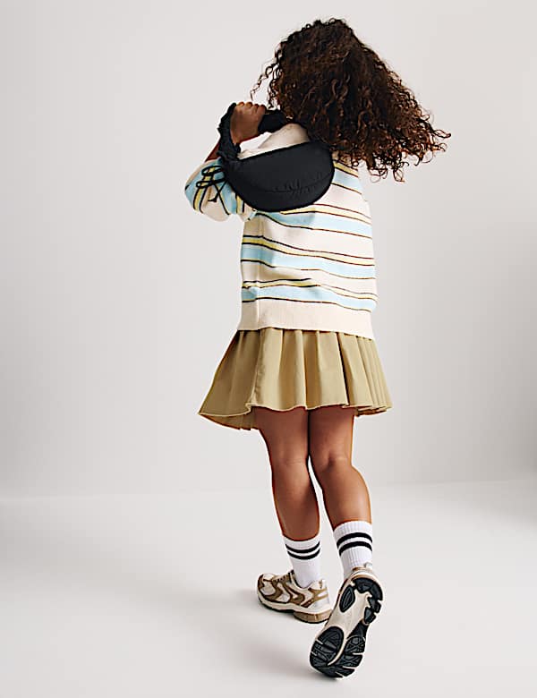 Cotton Rich Pleated Skirt (6-16 Yrs) - LU