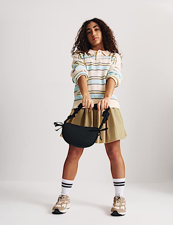 Cotton Rich Pleated Skirt (6-16 Yrs) - LU