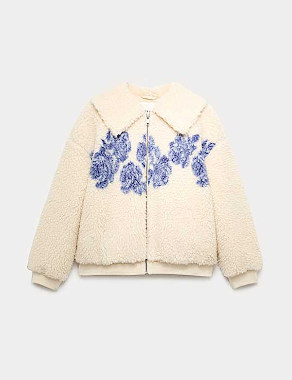 Floral Print Borg Jacket (6-16 Yrs) - RS