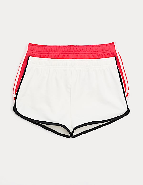 2pk Cotton Rich Runner Shorts (6-16 Yrs)