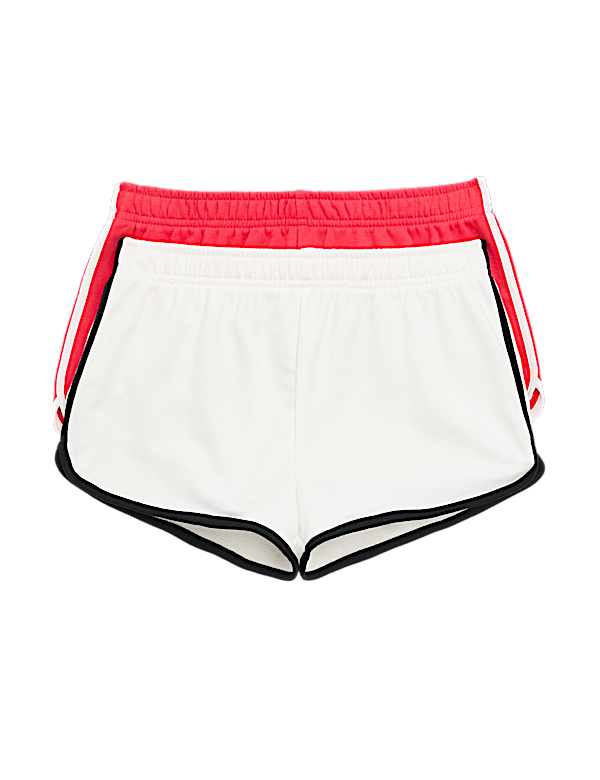 2pk Cotton Rich Runner Shorts (6-16 Yrs)
