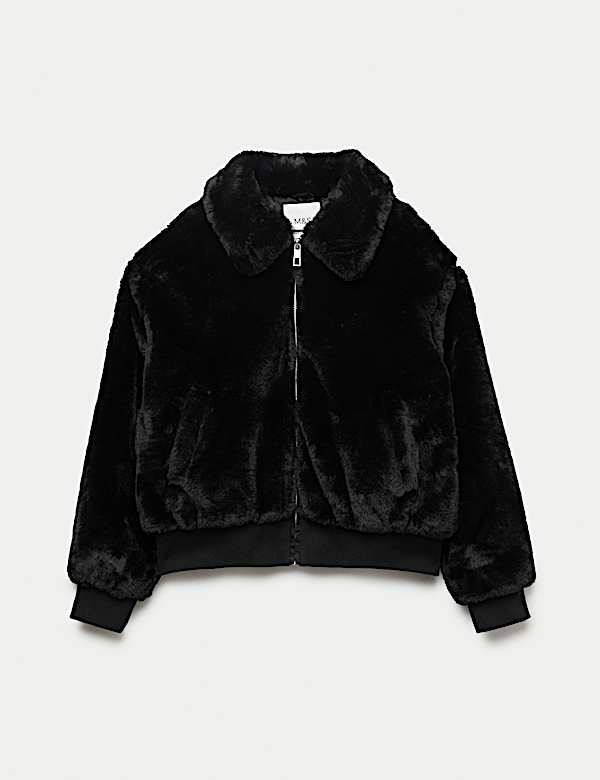 Faux Fur Bomber (6-16 Yrs) - DE