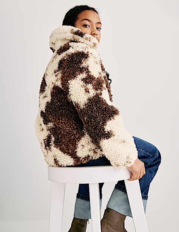 Jacke aus Ponyfell mit Borgkragen (6&ndash;16 J.) - DE