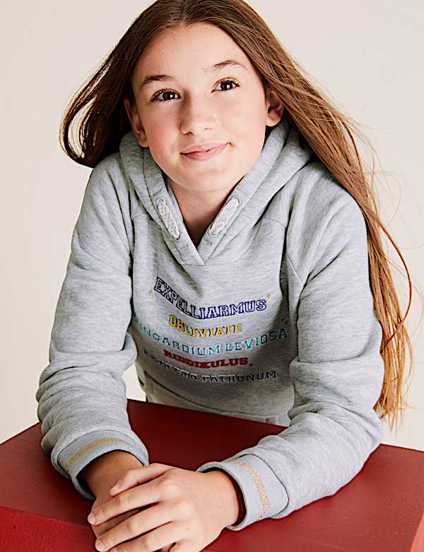 Harry Potter™ Cotton Spells Slogan Hoodie (6-16 Yrs) - KG