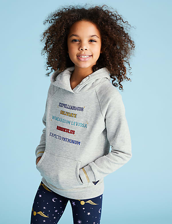 Harry Potter™ Cotton Spells Slogan Hoodie (6-16 Yrs)