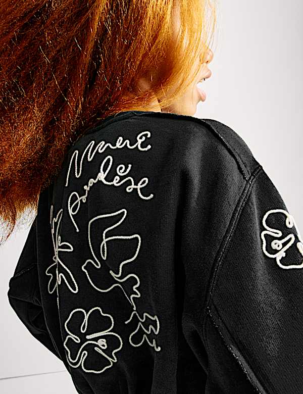 Cotton Rich Paradise Embroidered Sweatshirt (6-16 Yrs) - CA