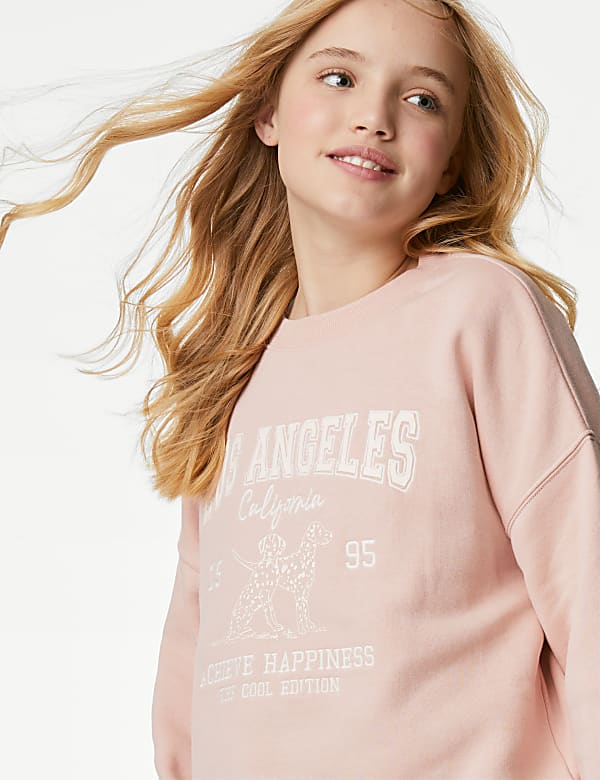 Cotton Rich Slogan Sweatshirt (6-16 Yrs)