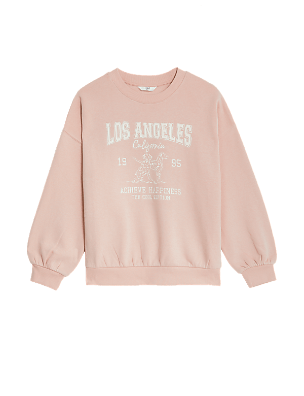 Cotton Rich Slogan Sweatshirt (6-16 Yrs)