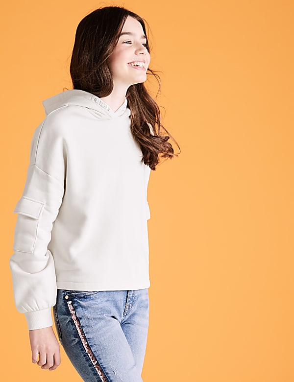 Cotton Rich Cargo Pocket Hoodie (6-16 Yrs)