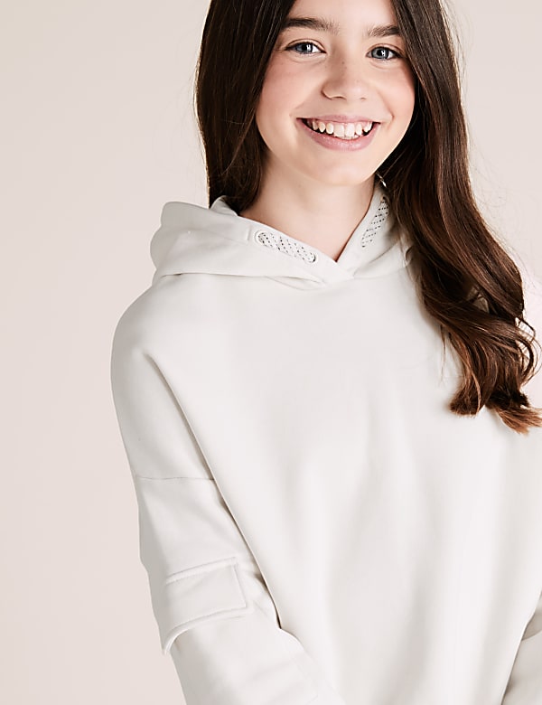 Cotton Rich Cargo Pocket Hoodie (6-16 Yrs)