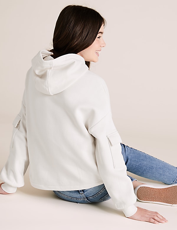 Cotton Rich Cargo Pocket Hoodie (6-16 Yrs)