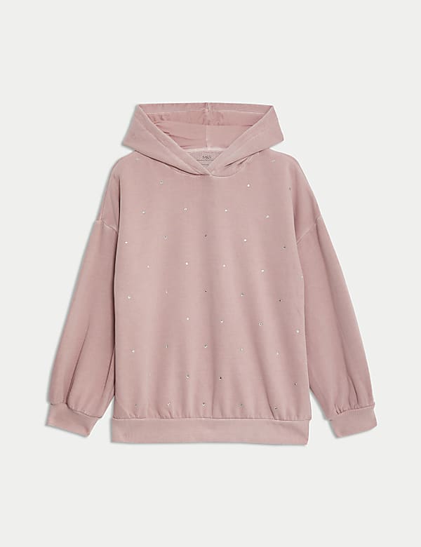 Cotton Rich Diamante Gem Hoodie (6-16 Yrs) - ES