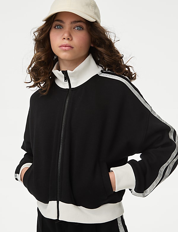 Cotton Rich Zip Up Jacket (6-16 Yrs) - CZ