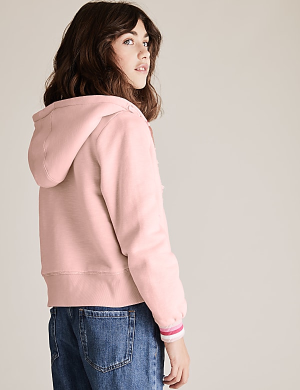 Cotton Borg Lined Zip Hoodie (6-16 Yrs)