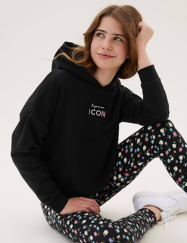 Cotton Rich Icon Slogan Hoodie (6-16 Yrs)