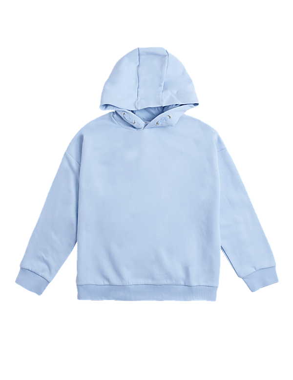 Cotton Rich Plain Hoodie