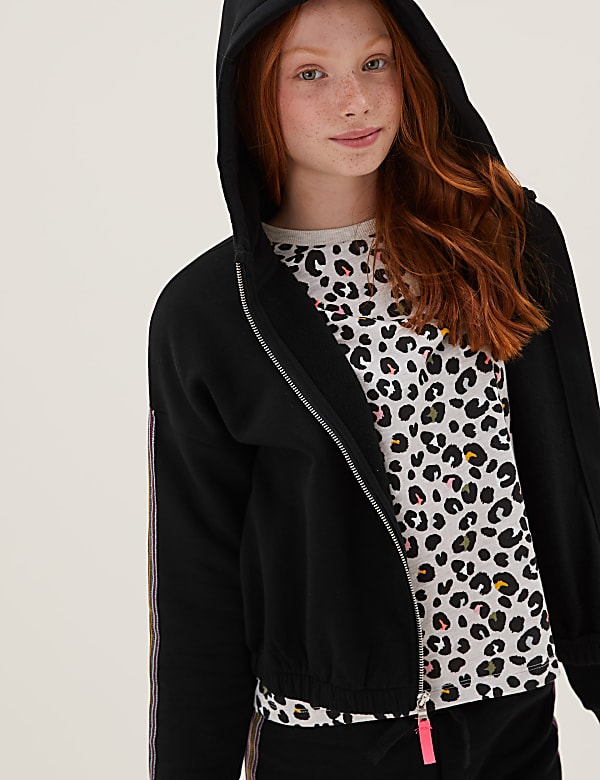 Side Stripe Zip Hoodie (6-16 Yrs)