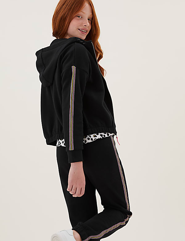 Side Stripe Zip Hoodie (6-16 Yrs)