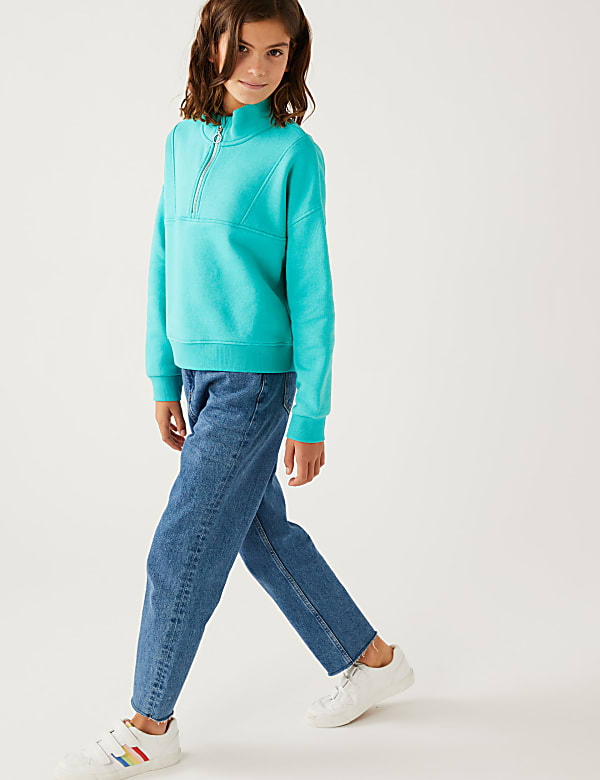 Cotton Rich Zip Sweatshirt