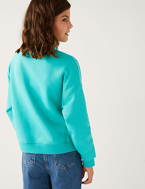 Cotton Rich Zip Sweatshirt
