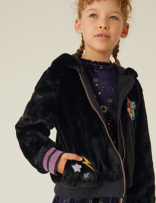 Harry Potter™ Faux Fur Hooded Bomber