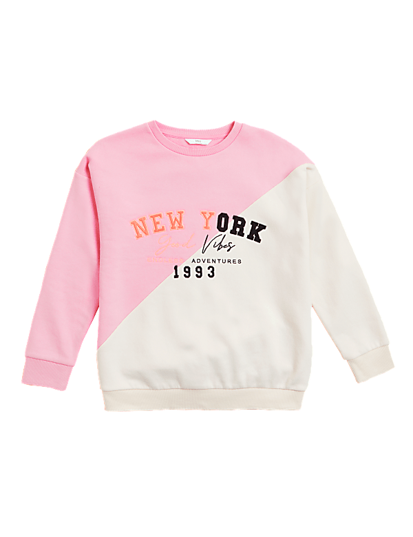 Cotton Rich New York Slogan Sweatshirt