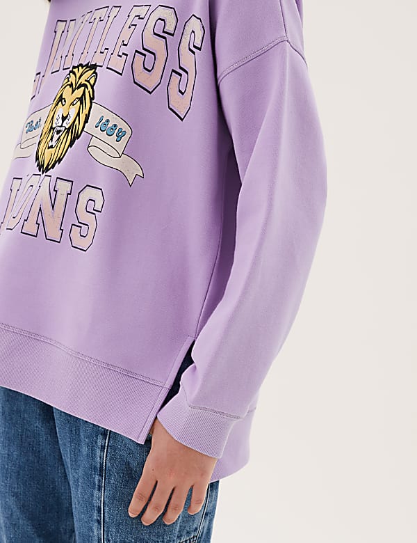 Cotton Limitless Lions Slogan Sweatshirt (6-16 Yrs)