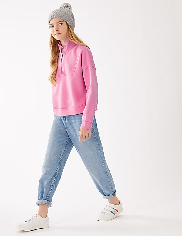 Cotton Rich Zip Sweatshirt (6-16 Yrs)