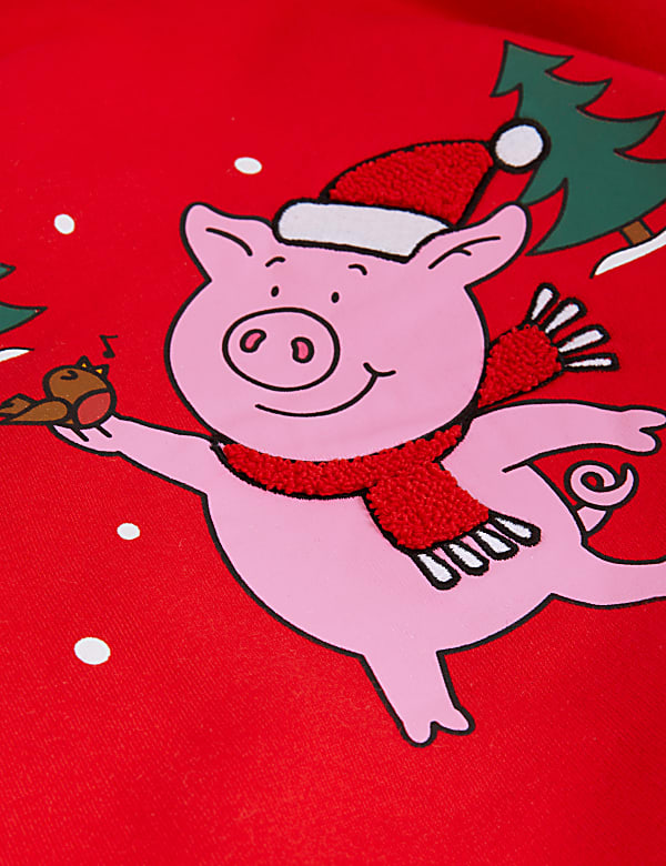 Cotton Rich Percy Pig Sweatshirt